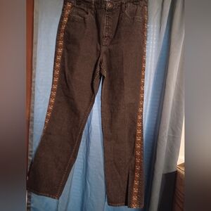 Nice Black Jeans with Colorful Side Trim